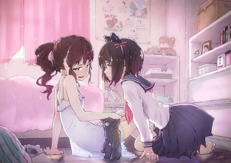 M站美图,一起百合吧