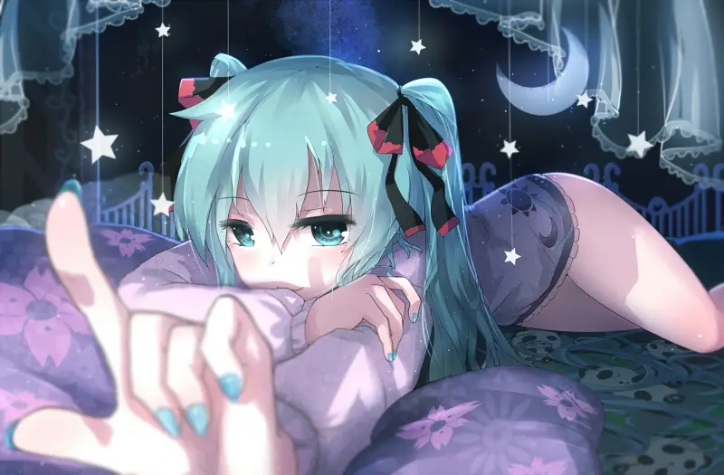美图,hatsunemiku,初音未来,千夜,vocaloid,二次元,壁纸