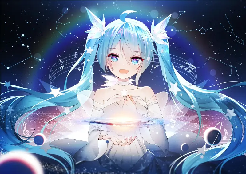 美图,hatsunemiku,初音未来,千夜,vocaloid,二次元,壁纸