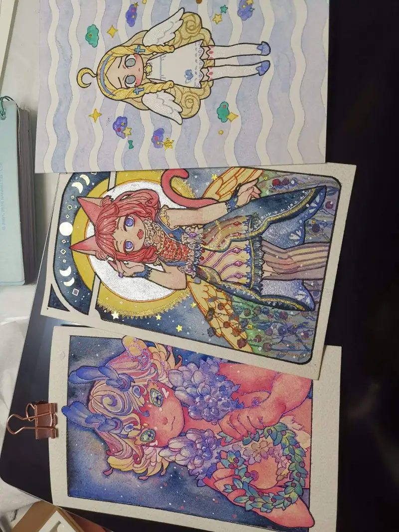 绘画创作,水彩画,口袋妖怪
