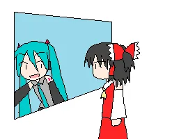 坏坏初音调戏傻傻灵梦