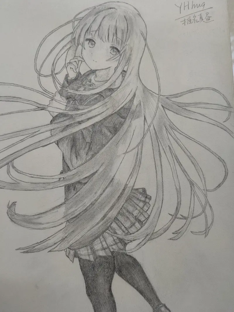 之前素描临摹的一张老婆