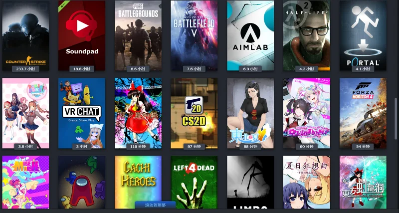 给大家看看我的steam游戏库