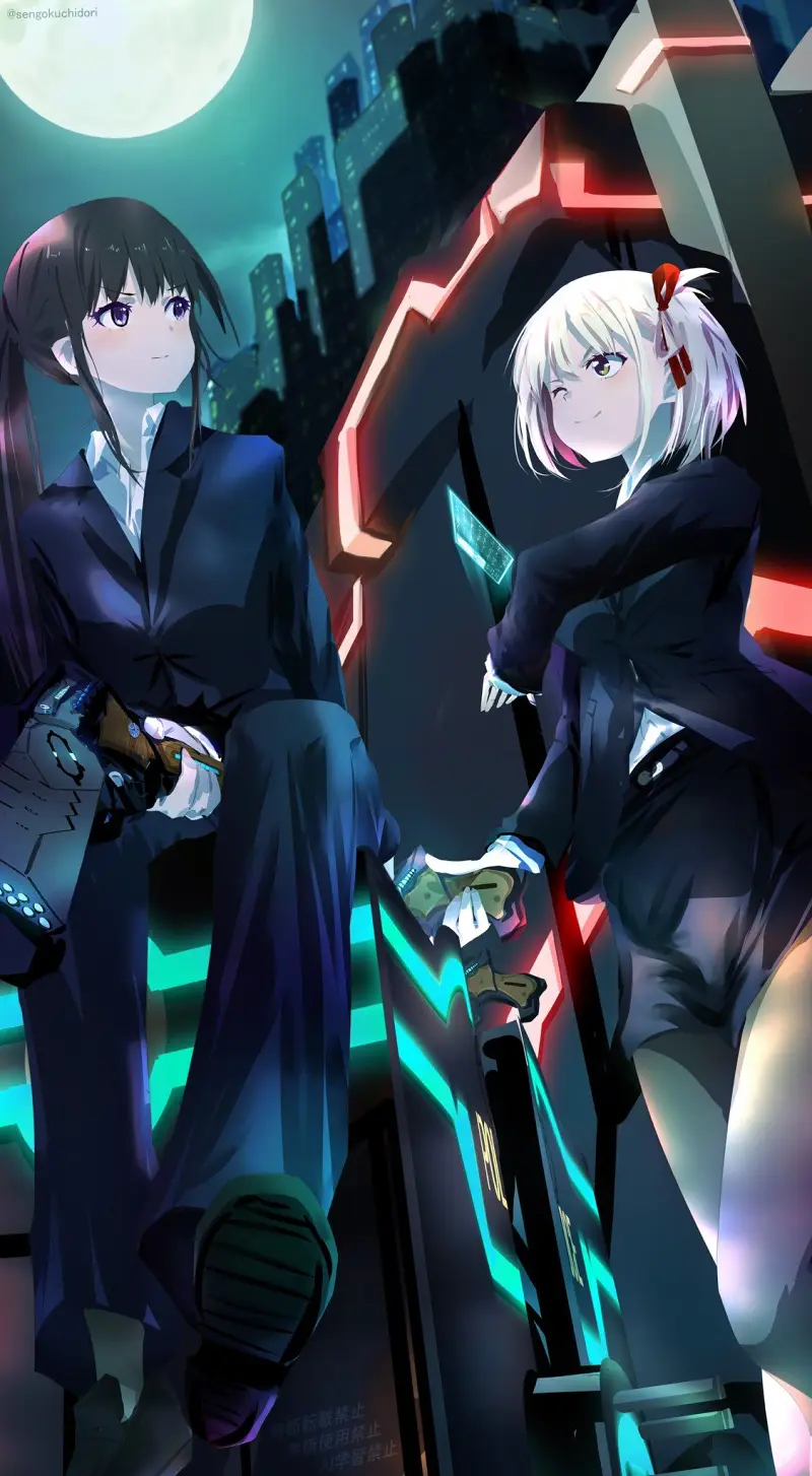 LycorisRecoil,莉可莉丝,锦木千束,井之上泷奈,动漫壁纸,动漫美图,美图,壁纸,绘画,二次元壁纸