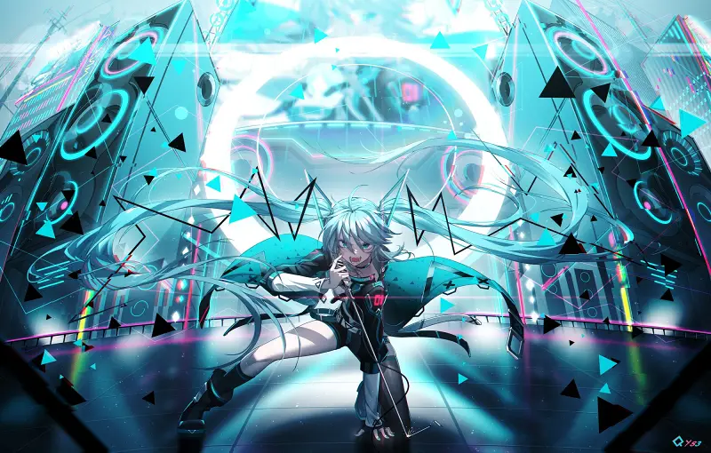 美图,hatsunemiku,初音未来,千夜,vocaloid,二次元,壁纸