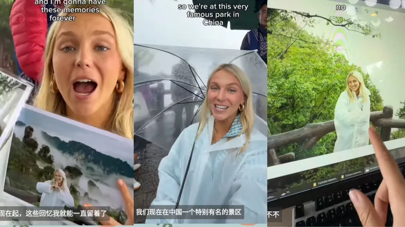 【tiktok】因天气不好老外花120元在张家界找商家P了两张照片，商家这钱也赚得太容易了吧