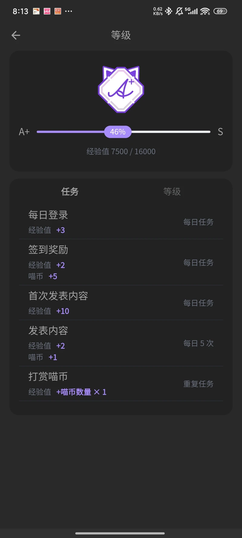 等级终于到A+了