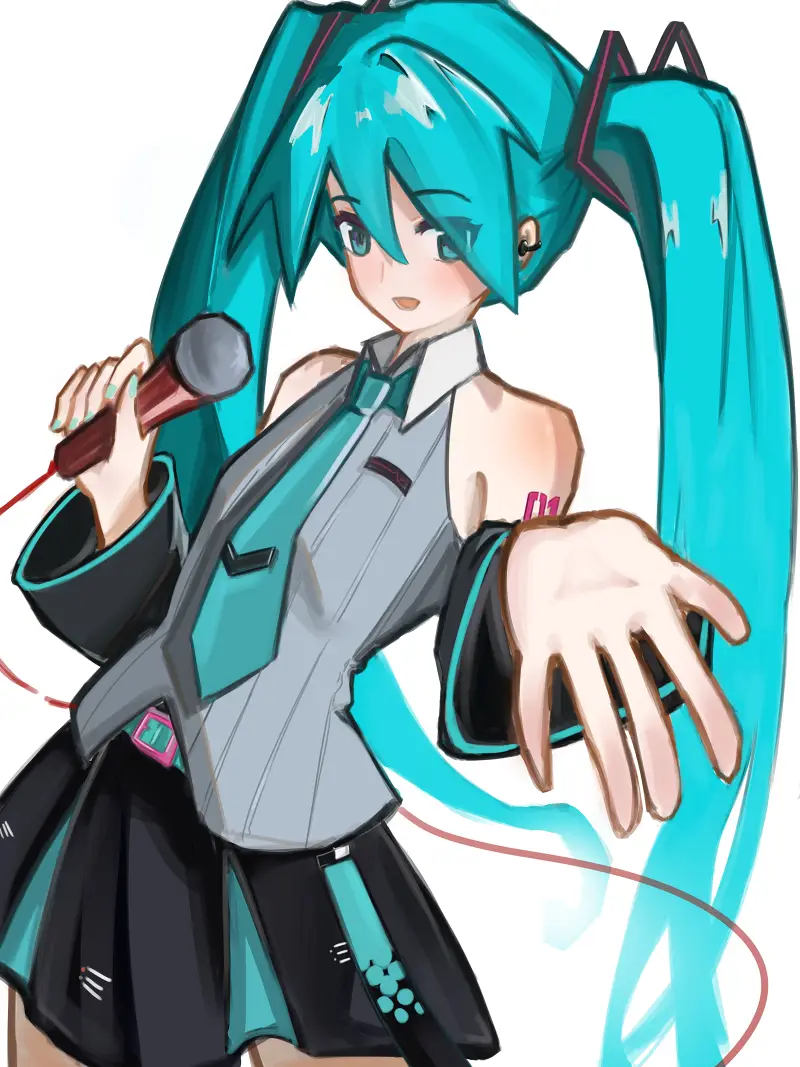 初音未来,演唱会,初音ミク,Hatsune Miku,板绘,世界第一的公主殿下,歌姬,未来