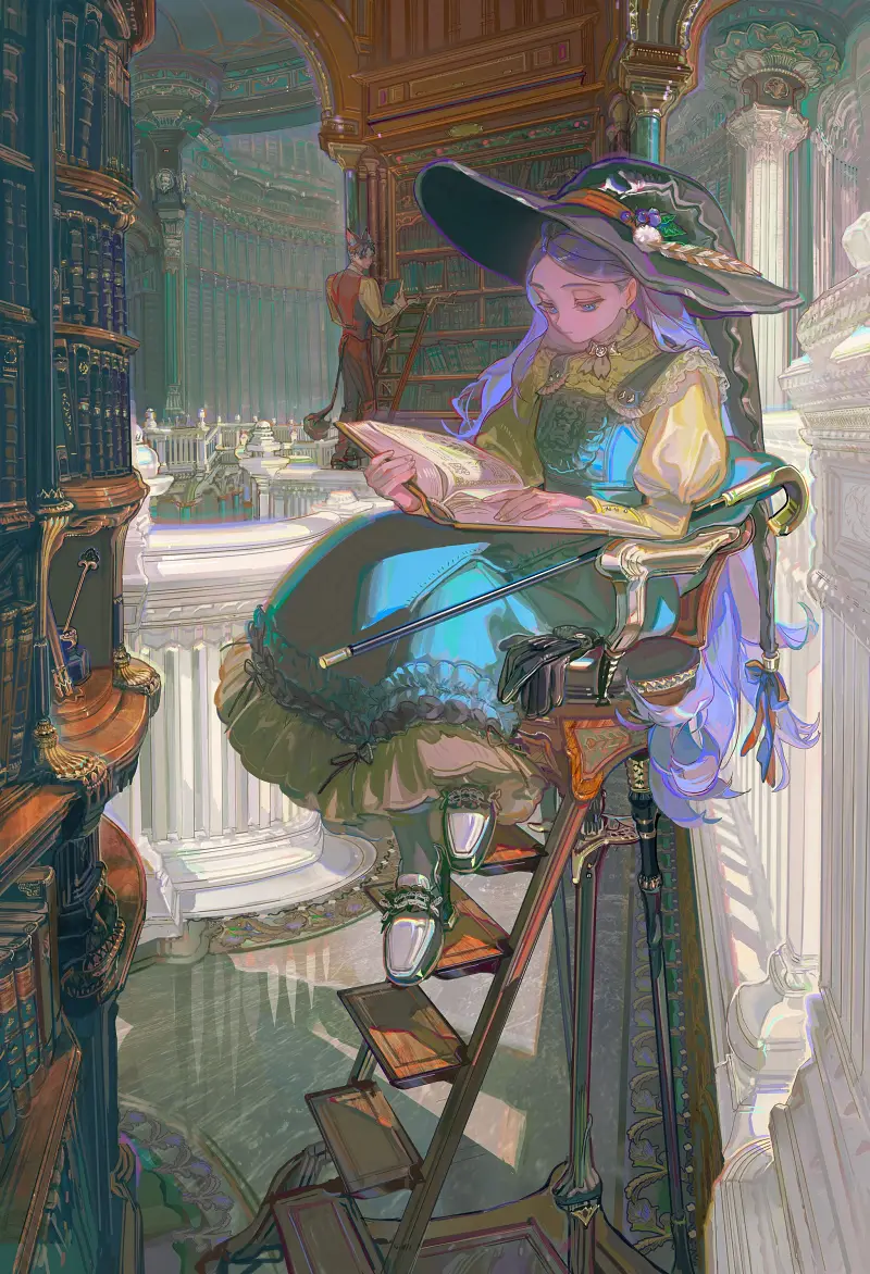 二次元,二次元美图,二次元壁纸,女巫,绘画,ACG,美图,壁纸,插画,动漫少女