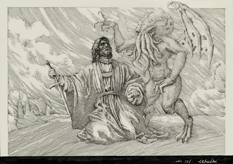 克苏鲁,绘画