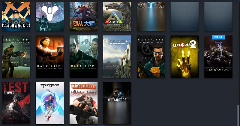 给大家看看我的steam游戏库