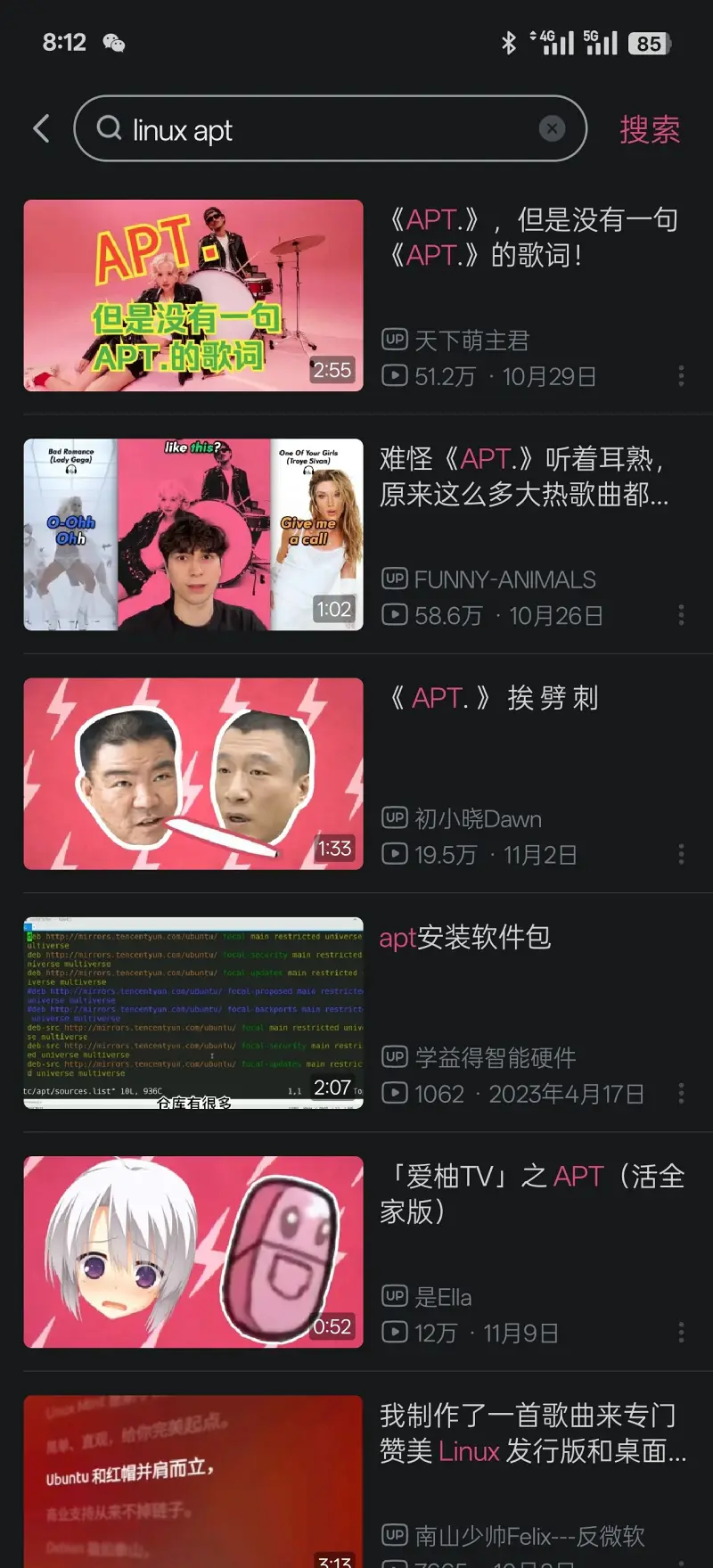 哔哩哔哩,apt