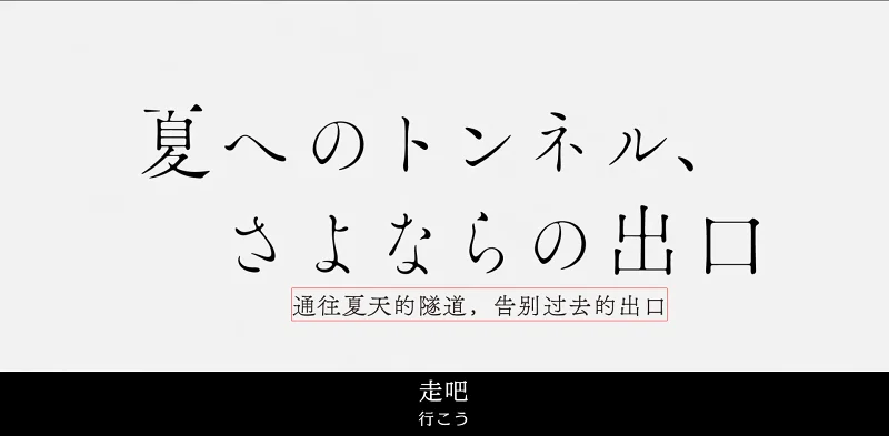 夏へのトンネル、さよならの出口