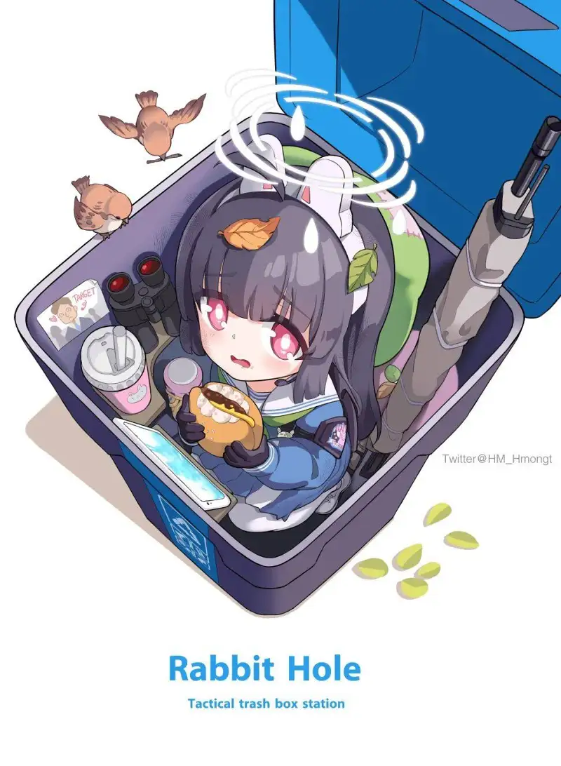「敲可爱白丝垃姬探头」碧蓝档案霞泽美游插画特辑