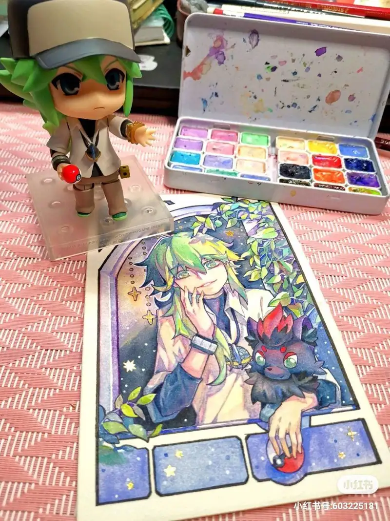 绘画创作,水彩画,口袋妖怪