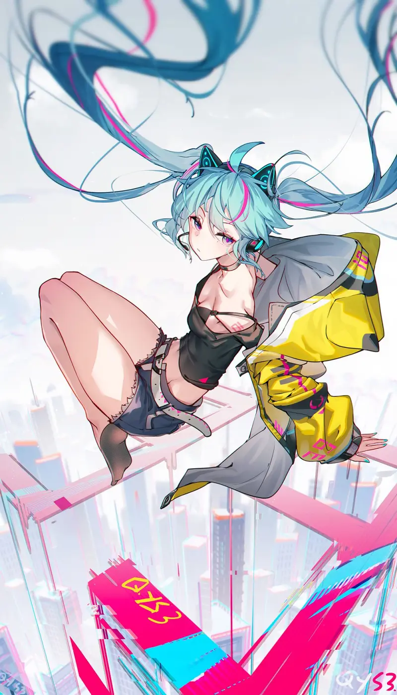 美图,hatsunemiku,初音未来,千夜,vocaloid,二次元,壁纸