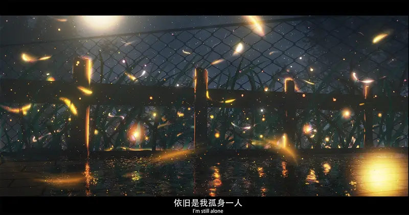 场景,雨夜,唯美,插画