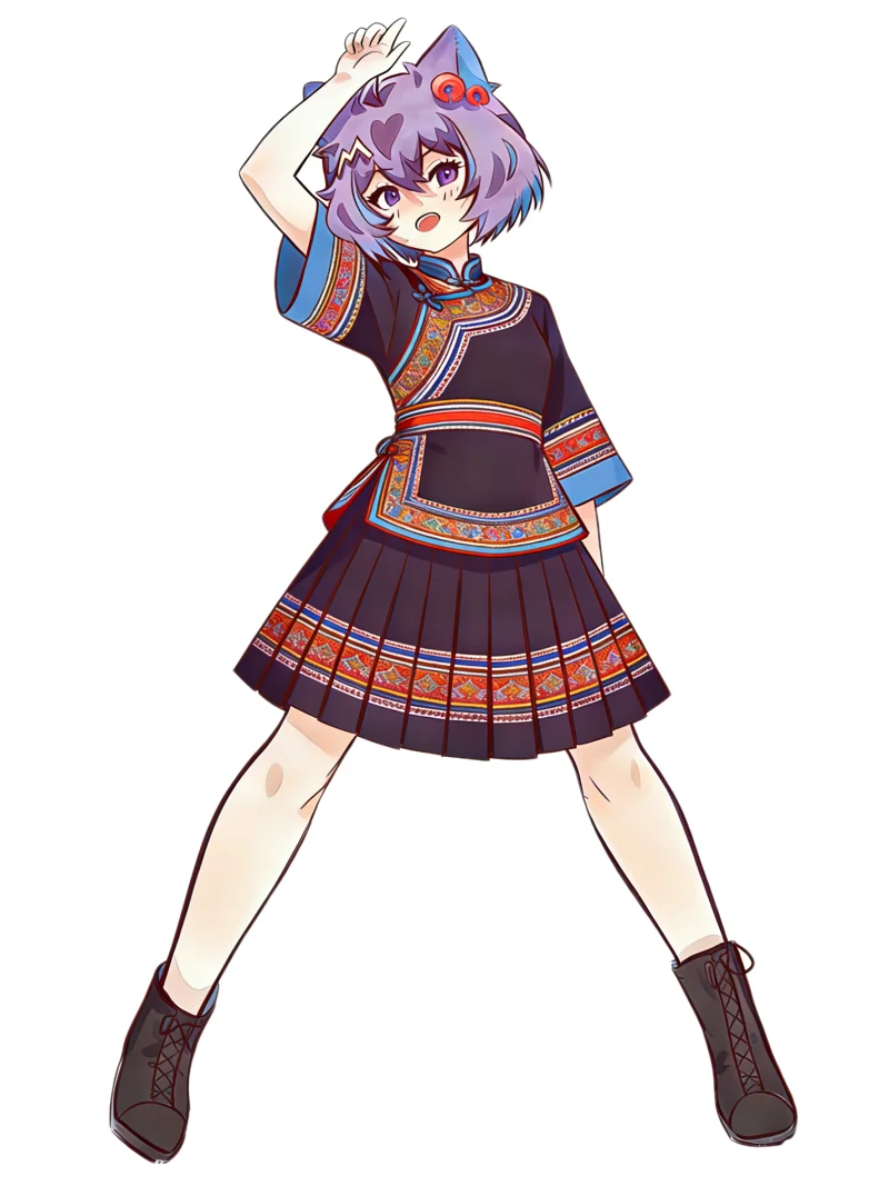 做了一张民族服饰的喵奈