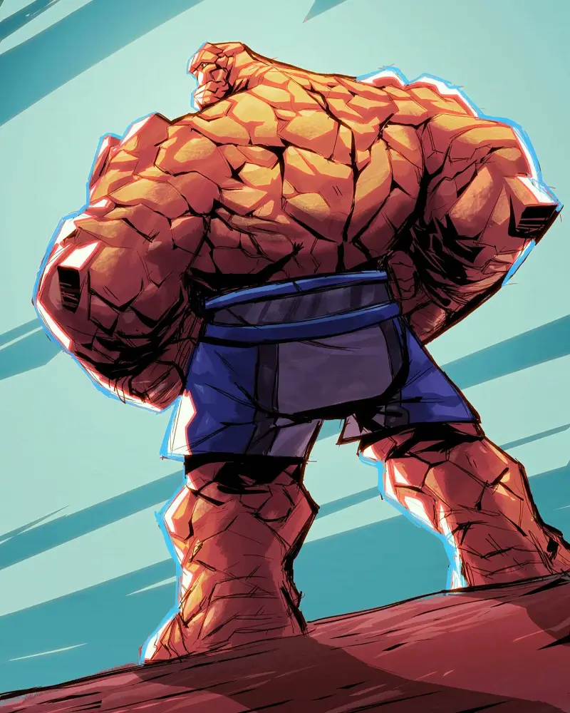 漫威,漫威漫画,漫威游戏,Marvel,漫威争锋,神奇四侠,石头人,美图,壁纸,绘画,插画,推特,超级英雄,画师推荐,复仇者联盟