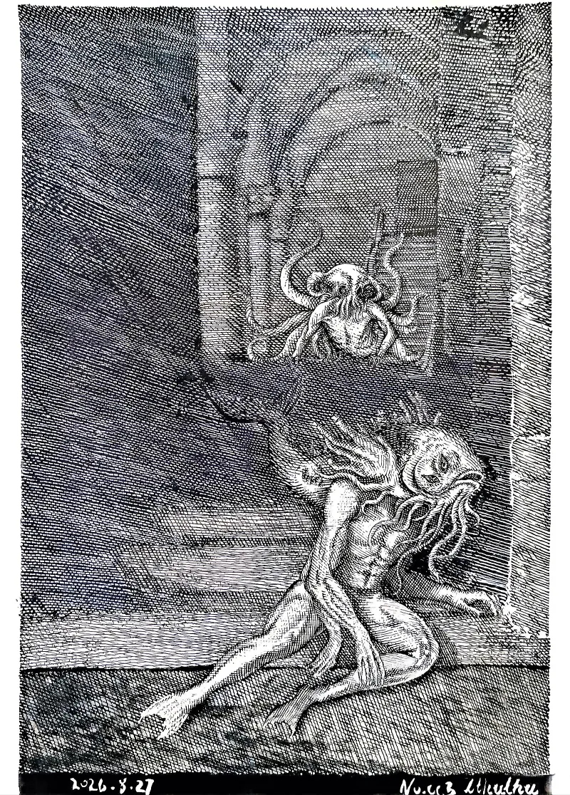 克系钢笔画一则