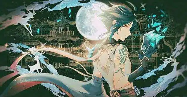 M站美图,原神,魈