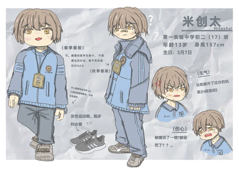 最近画的人设图_(:зゝ∠)_