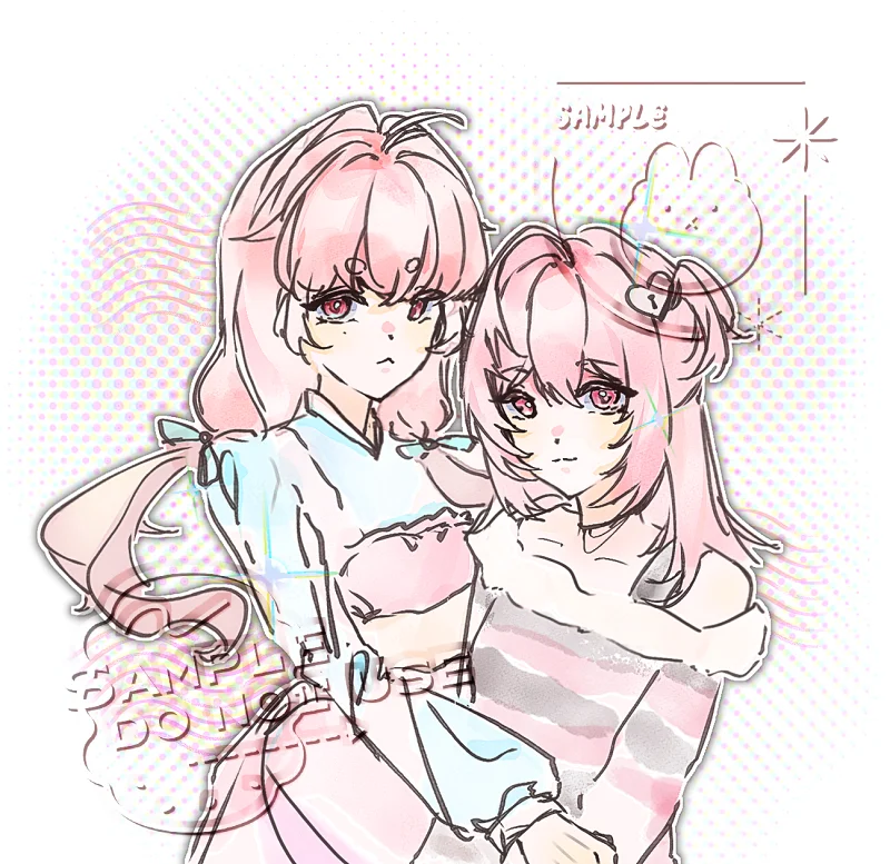画了和朋友的贴贴🎀