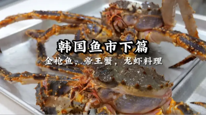 用这种方式吃龙虾肯定是你想都不敢想的事！韩国鱼市下篇，金枪鱼，帝王蟹和龙虾料理
