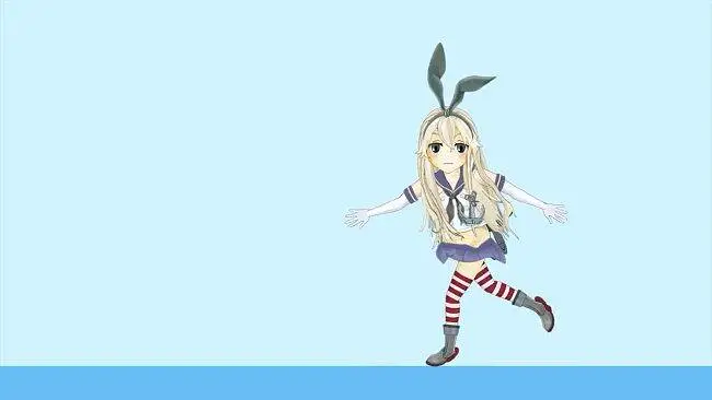 【艦これ】走る島風【手描きアニメ】