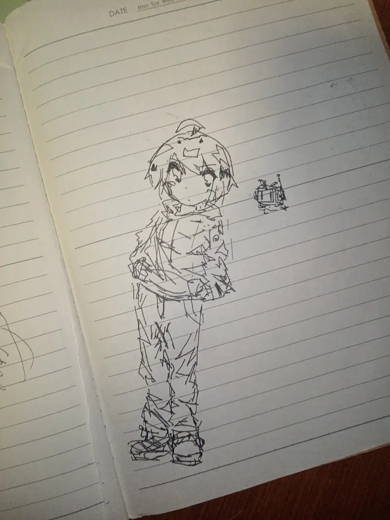 以前在本子上画的