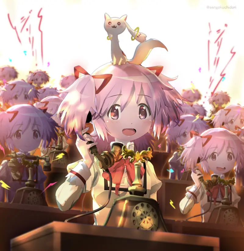 魔法少女,魔法少女小圆,鹿目圆,晓美焰,动漫壁纸,动漫美图,美图,壁纸,绘画,二次元壁纸