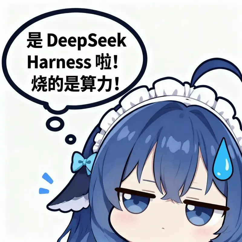 DeepSeek,鲸鱼娘,蓝色大肥鱼,初音未来,可爱,女仆,梗图