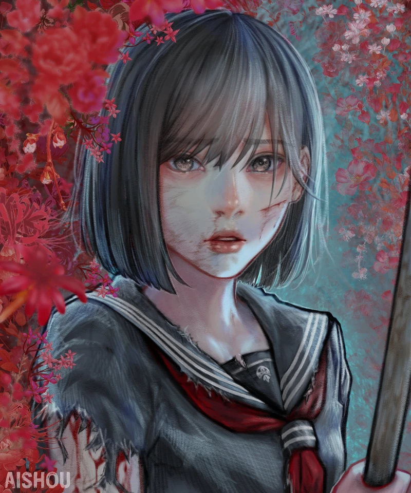 寂静岭f 插画合集
