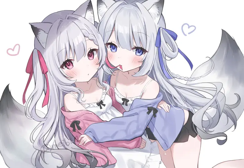 【每日一图】「双子のきつねちゃん」めいび