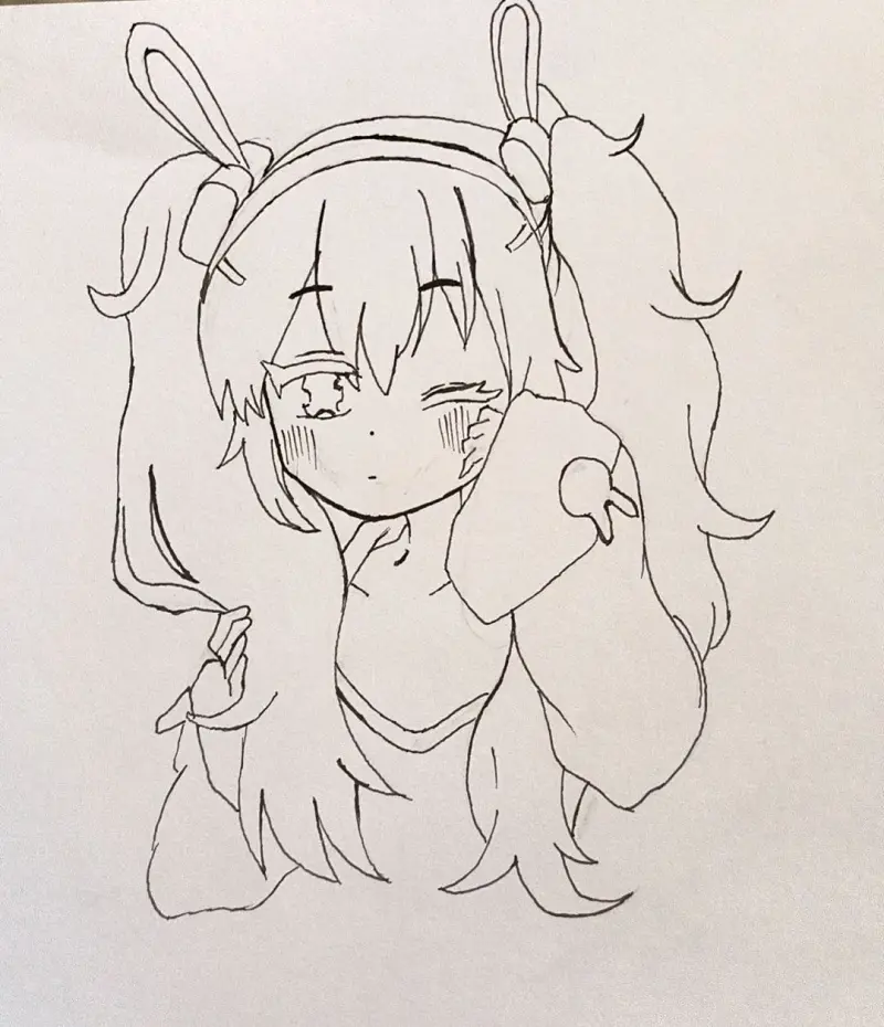 把线勾完了