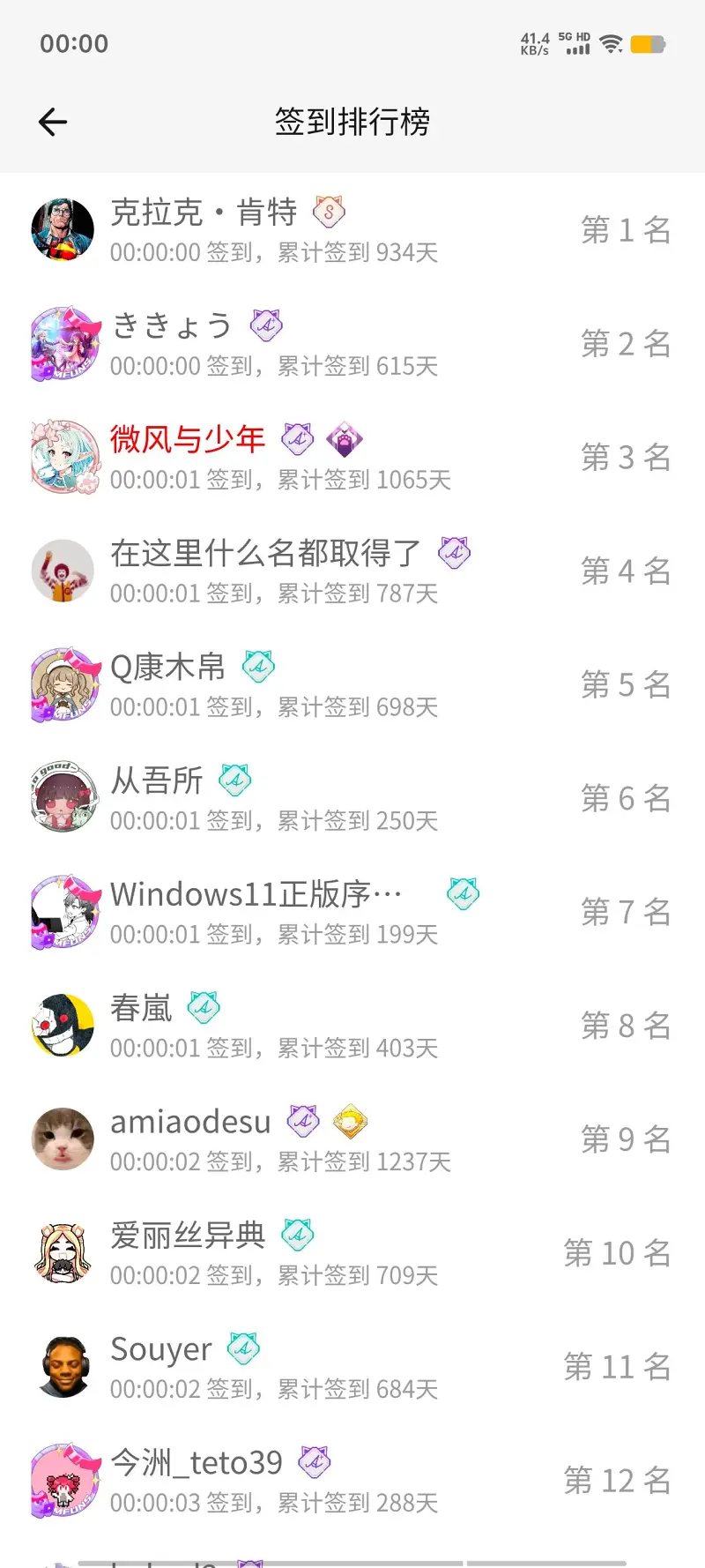 签到,首签,每日签到,明日签到,签到排行榜,M站签到,随缘签到