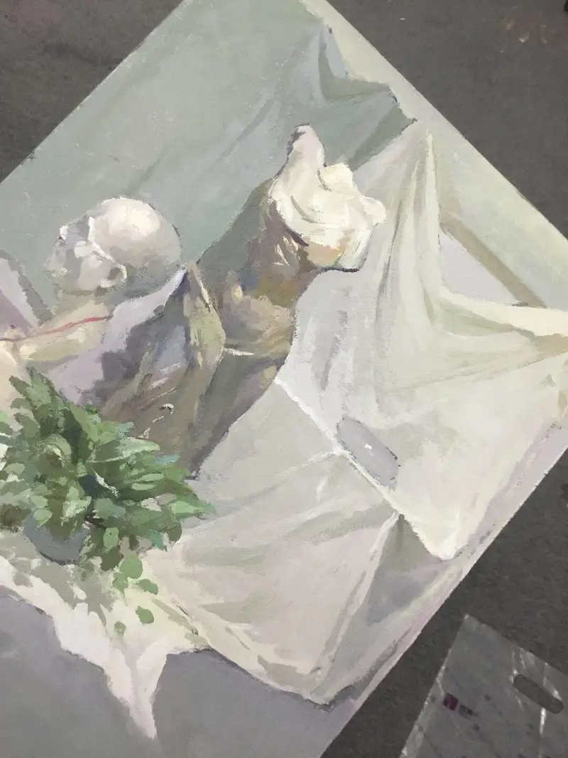 刘志良老师的16开的写生水粉画
