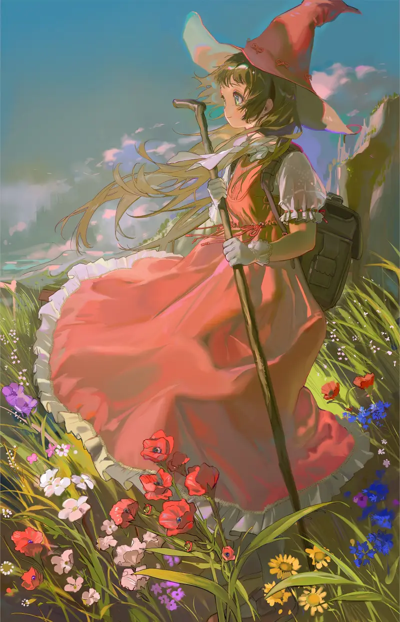 二次元,二次元美图,二次元壁纸,女巫,绘画,ACG,美图,壁纸,插画,动漫少女