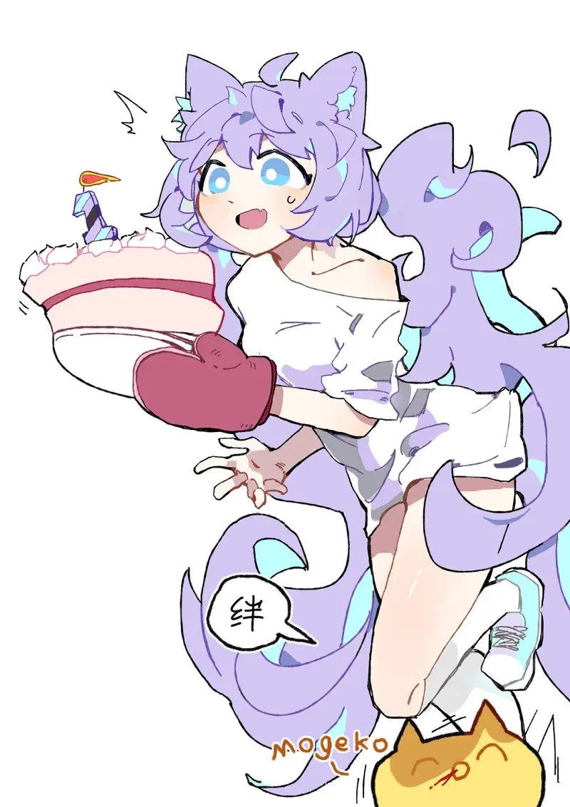 请喵奈酱吃生日蛋糕