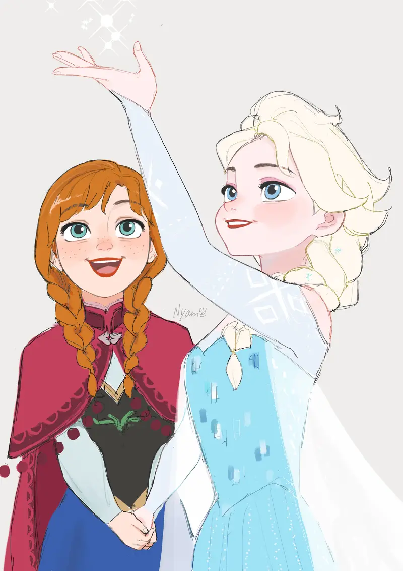 【冰雪奇缘】：艾莎&安娜