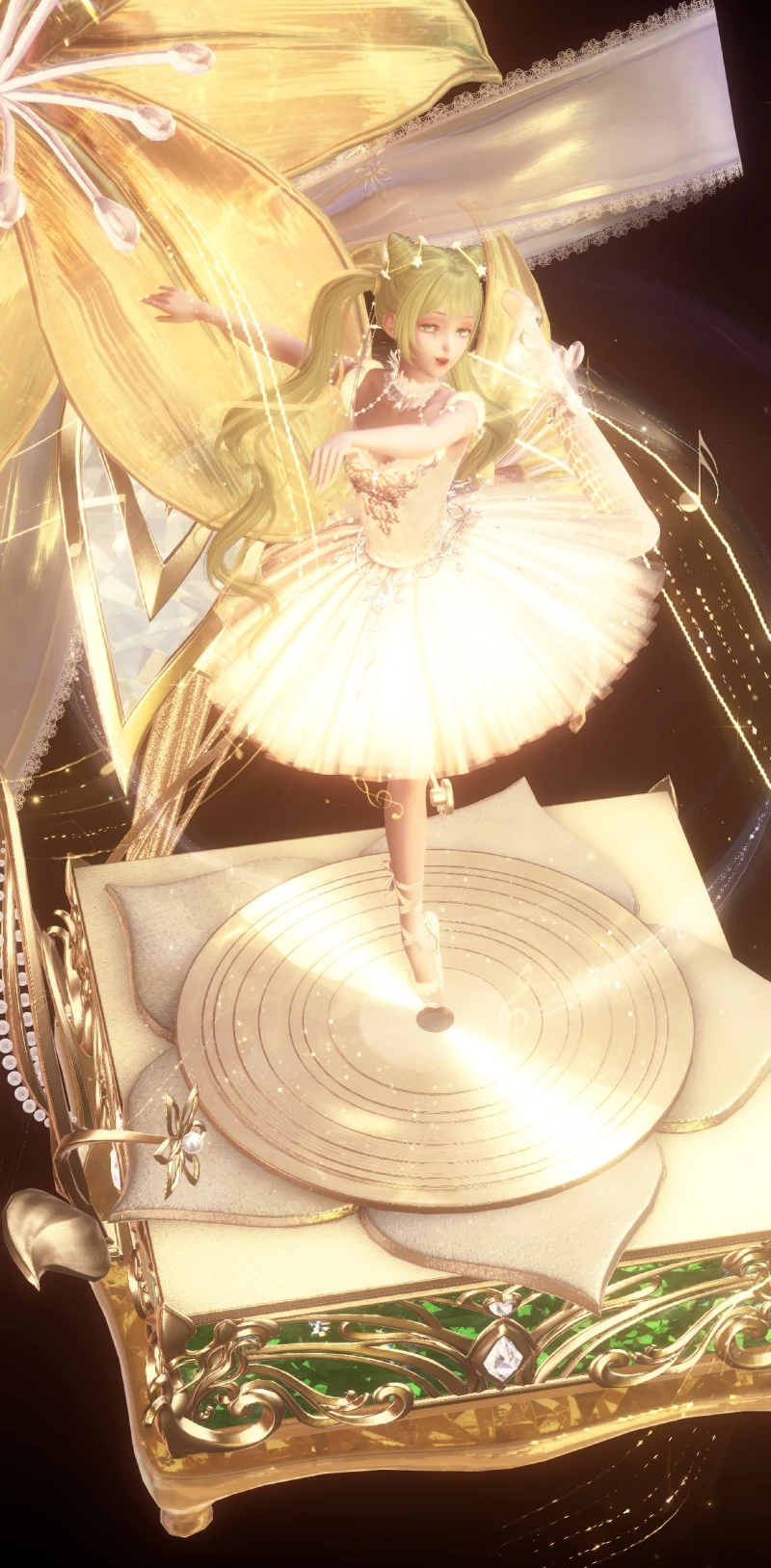 用闪耀暖暖cos留声机miku