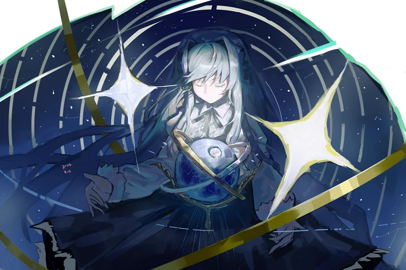 绘画创作,绘画,明日方舟,星极