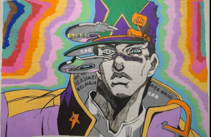 [JOJO/手绘]简单画一个空调承太郎