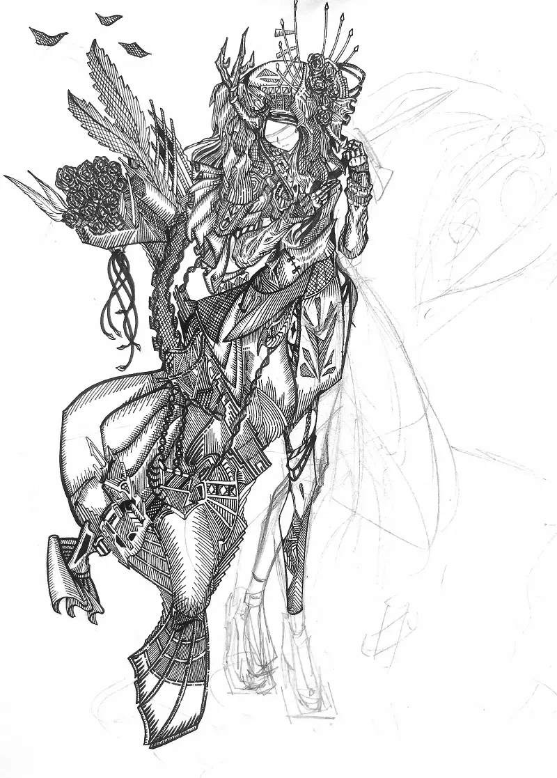 画,OC,钢笔画