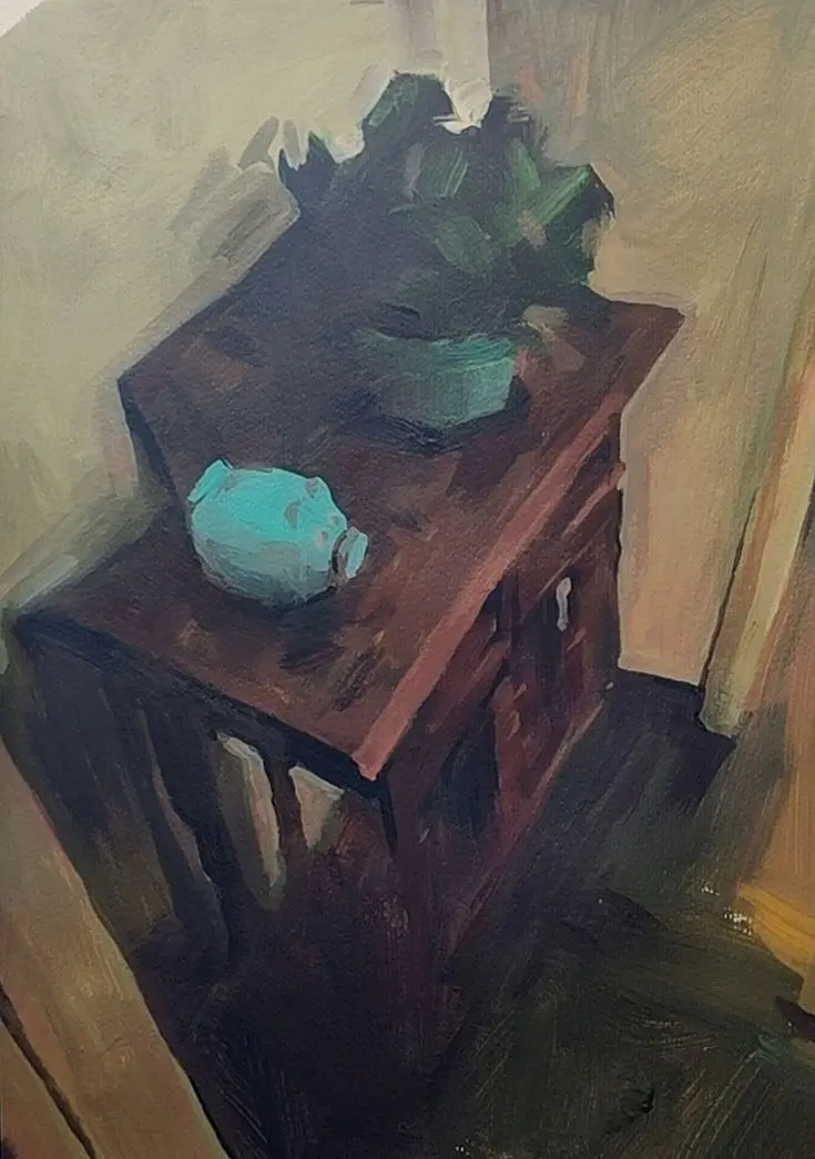 色彩练习,绘画,手绘,速涂,丙烯风景,色彩