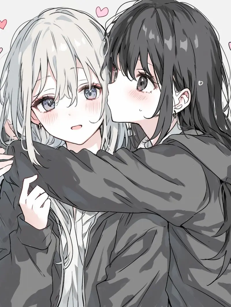 M站美图,插画,百合