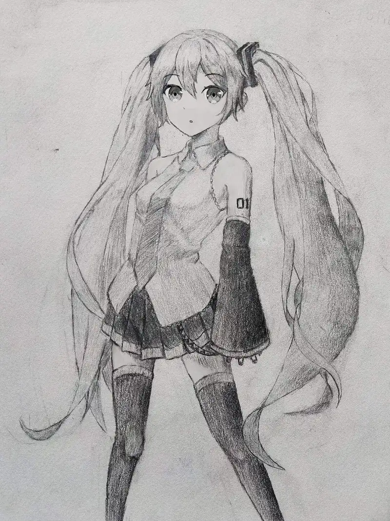 绘画创作,初音ミク,初音绘画