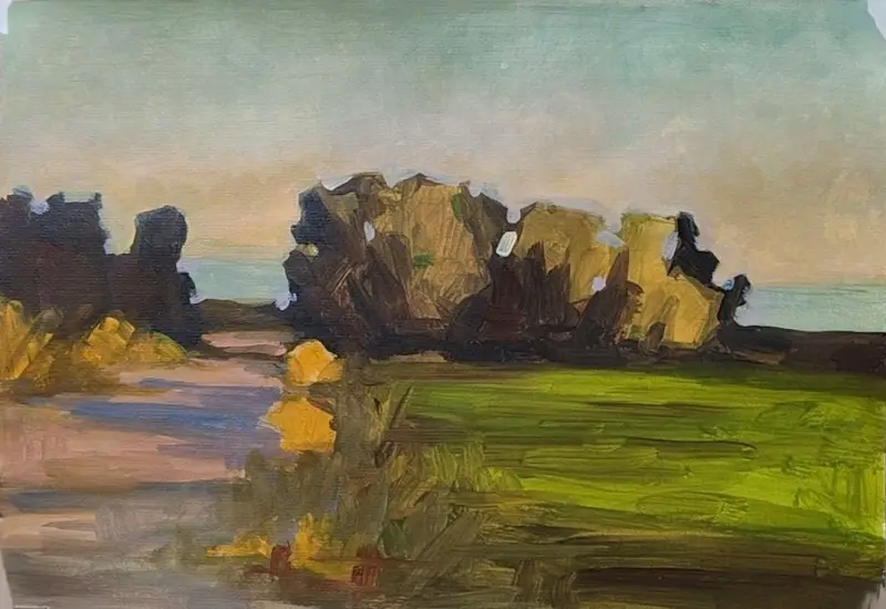 色彩练习,绘画,手绘,速涂,丙烯风景,色彩