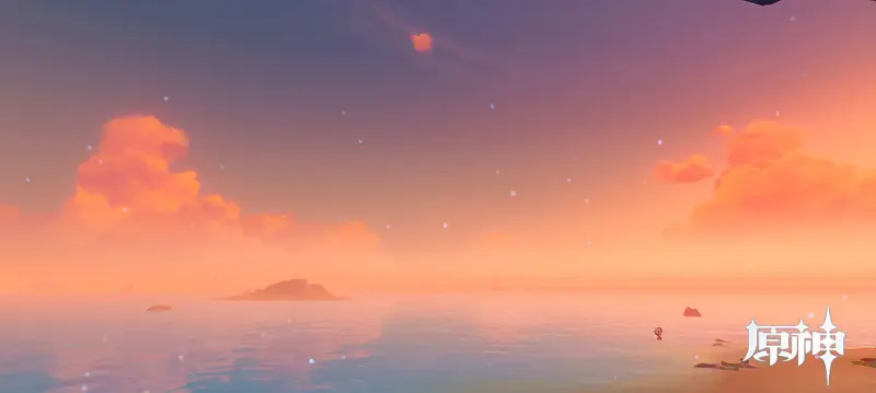 海岛的黄昏好漂亮www！