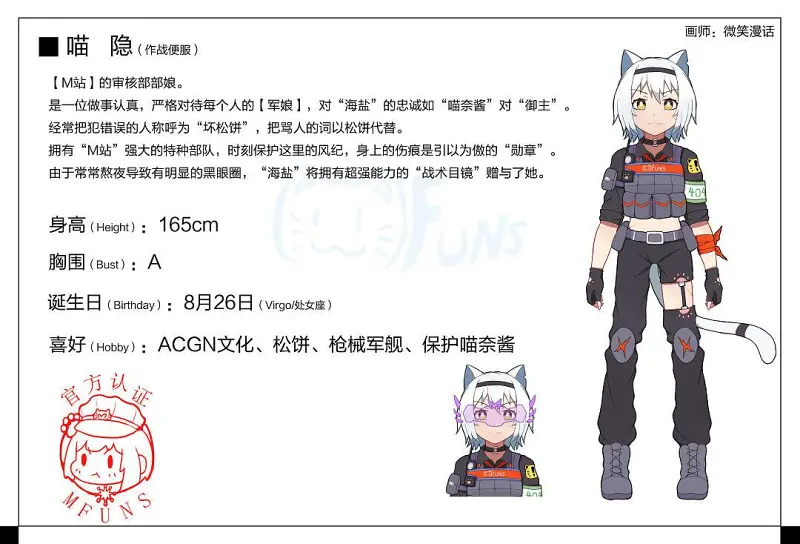 喵奈酱,喵隐,喵浅,喵萌,喵零,站娘